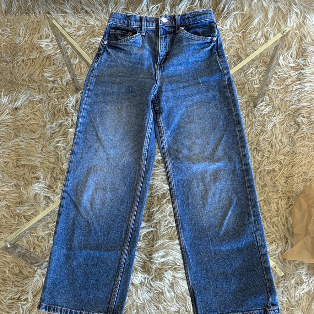 H&M Cute and Classic Girls Straight Blue Jeans 8